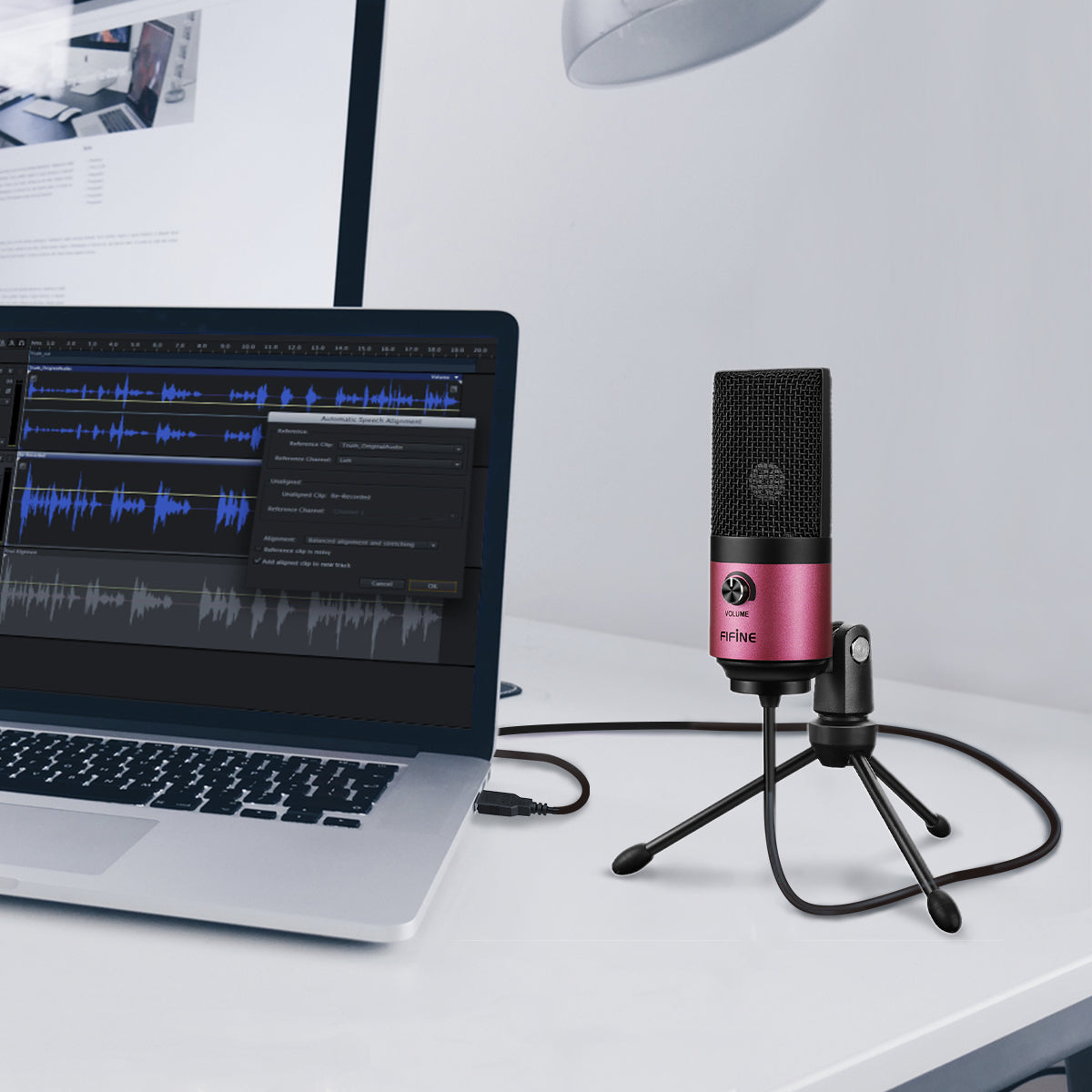 FIFINE K669 USB Microphone with Volume Dial for Streaming, Vocal Recording, Podcasting on Computer