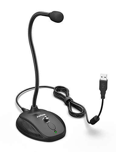 Amazon USB Computer Microphone, Fifine Plug &Play Desktop Condenser PC Laptop Mic,Mute Button with LED Indicator, Compatible with Windows/Mac, Ideal for YouTube,Zoom,Recording,Twitch Games(K054)