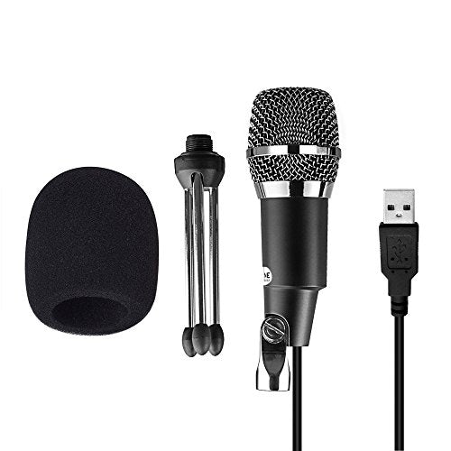 Amazon USB Microphone, FIFINE Plug and Play Home Studio USB Condenser Microphone for Skype, Recordings for YouTube, Google Voice Search, Games-Windows and Mac-K668