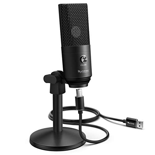 Amazon Fifine Podcast Microphone USB with Headphone Monitoring 3.5mm Jack and Pluggable USB Connectivity Cable for Computer,PC,Mac/Windows,Recording Voice Over, Streaming Twitch/Gaming/YouTube/Discord-K670B