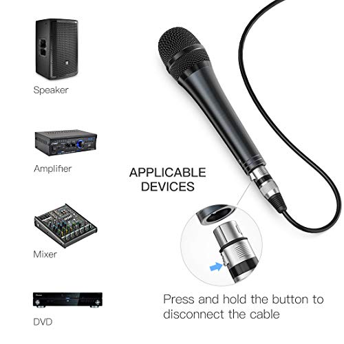Amazon Handheld Microphone, FIFINE Wired Microphone with Cord 4.5m, Dynamic Mic Karaoke Microphone for Singing Vocal with On and Off Switch-K6