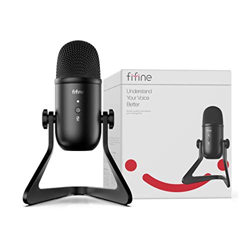 Amazon FIFINE USB Podcast Microphone for Recording Streaming on PC and Mac,Condenser Computer Gaming Mic for PS4.Headphone Output&Volume Control,Mic Gain Control,Mute Button for Vocal,YouTube.(K678)