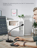 Amazon  Fifine Desktop Gooseneck Microphone with Mute Button and Volume Knob, USB Computer Microphone for Windows and Mac, Ideal for Zoom Call, Meeting, Gaming, Recording(K054)
