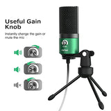 Amazon FIFINE USB Gaming Microphone for PC Desktop, PS4 and Mac, Gain Control, External Condenser Computer Mic for Streaming, Podcasting, Twitch, Discord, Green - K669G