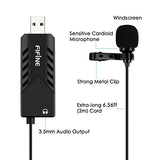 Amazon USB Lavalier Microphone,Fifine Clip-on Cardioid Condenser Computer mic Plug and Play USB Lapel Microphone with Sound Card for PC and Mac-K053