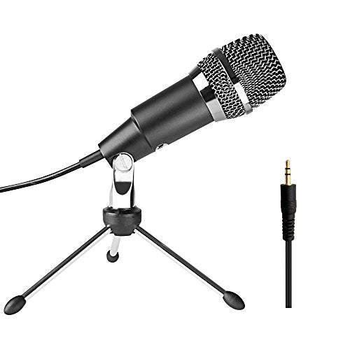 Amazon PC Microphone 3.5mm FIFINE Plug and Play Microphones for Computer Desktop Laptop Online Chat, Broadcast Microphone for Skype,YouTube,Google Voice Search, Games-K667