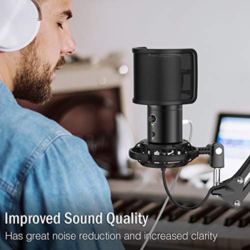 Amazon FIFINE USB Gaming Streaming Microphone Kit for PC Computer, Condenser Mic Set with Arm Stand Mute Button & Gain, Mic Studio Bundle for Podcast Recording Twitch Discord YouTube Zoom, USB C & A -T683