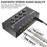 Amazon Fifine Headphone Amplifier 4 Channels Metal Stereo Audio Amplifier,Mini Earphone Splitter with Power Adapter-4x Quarter Inch Balanced TRS Headphones Output and TRS Audio Input for Sound Mixer-N6