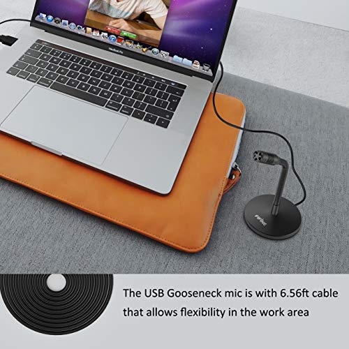 Amazon FIFINE Mini Gooseneck USB Microphone for Dictation and Recording,Desktop Microphone for Computer Laptop PC.Plug and Play Great for Skype,YouTube,Gaming, Streaming,Voiceover,Discord and Tutorials-K050