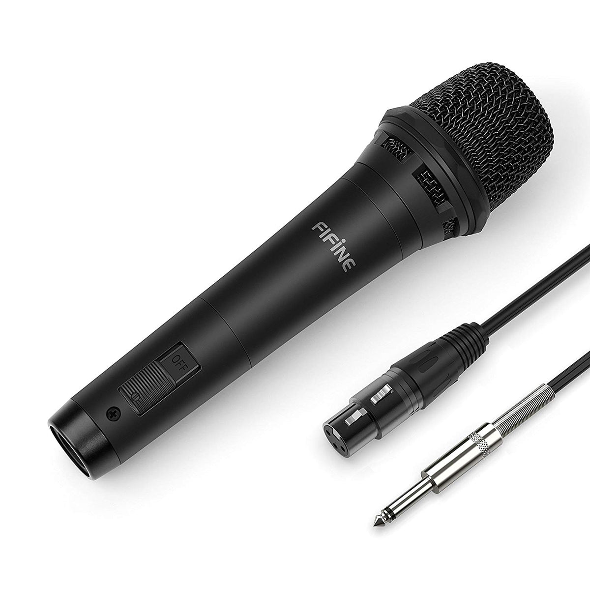 FIFINE K8 Dynamic Vocal Microphone (Double-copper braiding Cable Included) Plug & Play on PA, Mixer