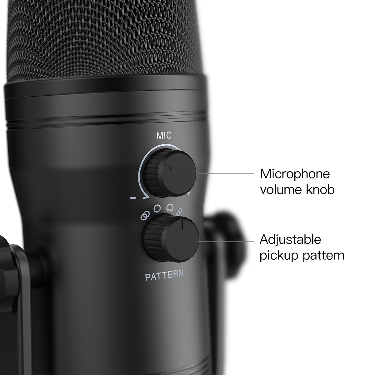 FIFINE K690 USB Mic with Four Polar Patterns, Gain Dials, A Live Monitoring Jack & A Mute Button