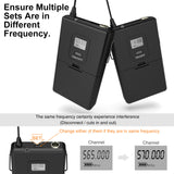 FIFINE K037B Wireless System with Lapel Mic and Headset for Speaker, Camera, Android and iPhone