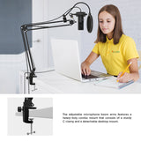 FIFINE T669 USB Microphone Bundle with Arm Stand & Shock Mount for Streaming, Podcasting on Laptop/PC